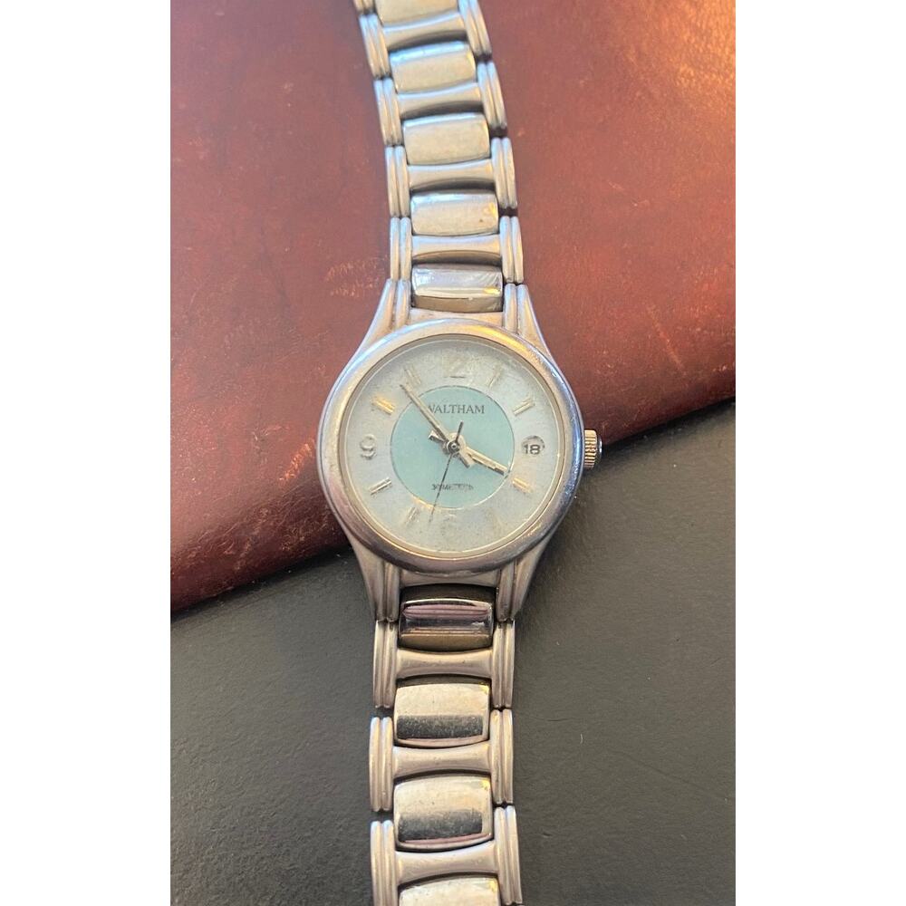 VTG Women's Waltham Watch, Metal Tone, New Battery, Date